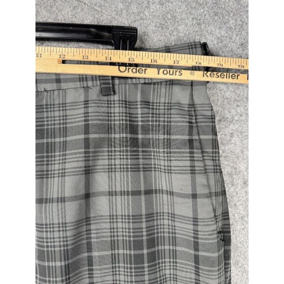 Nike Golf Pants Mens 36x32 Gray Plaid Straight Dri Fit‎ Tour Tech Tartan - Picture 6 of 7